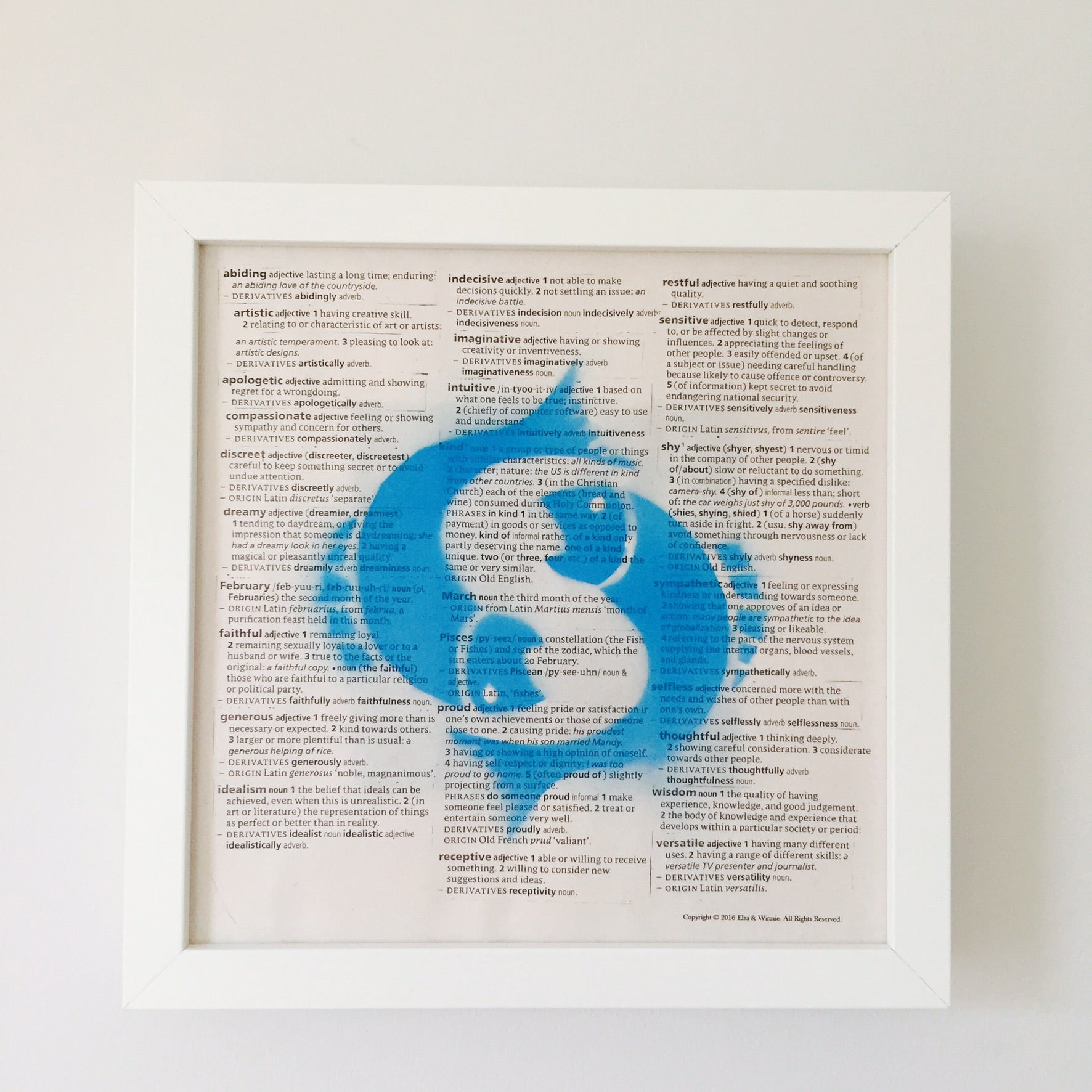 Pisces Horoscope recycled print 