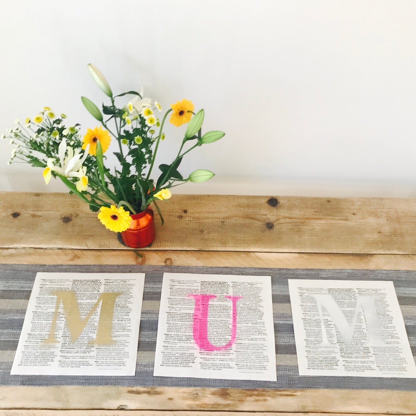 Recycled “Mum’s The Word” Print
